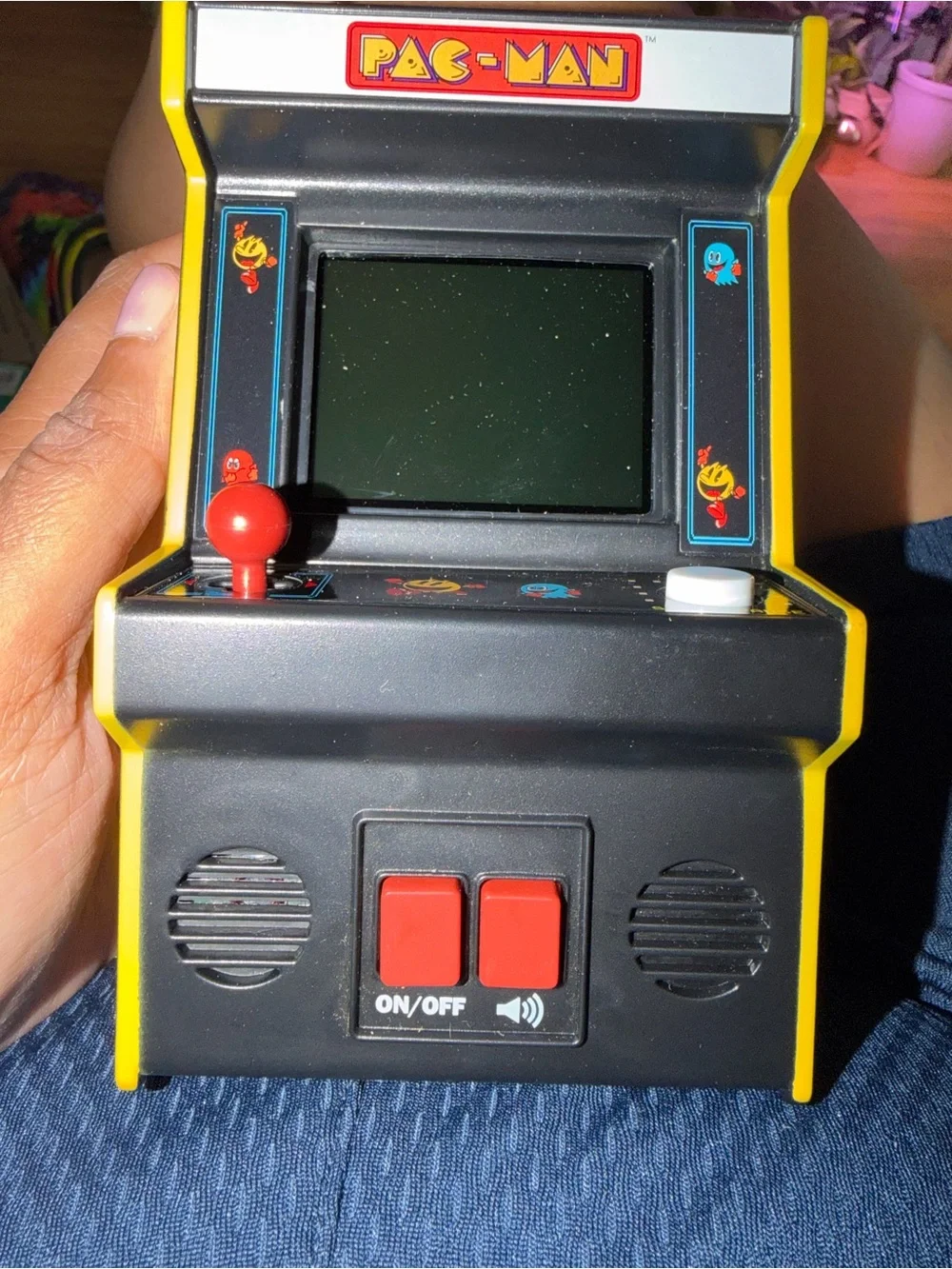Portable Mini Arcade - Black with Yellow Trim new opened & tested. Open box.